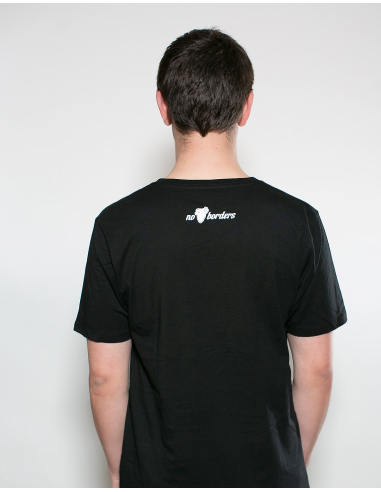 Antifa - No Borders - T-Shirt - Pocket Print - Black - @ No Borders