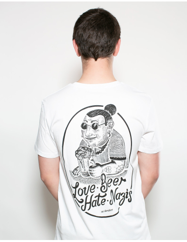 Love Beer Hate Nazis 2.0 - No Borders - T-Shirt - White - @ No Borders