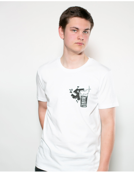 Love Beer Hate Nazis 2.0 - No Borders - T-Shirt - White