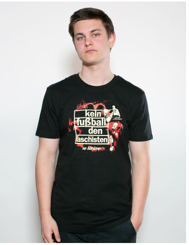 Roter Stern Leipzig - T-Shirt - Kein Fußball den Faschisten - Black - @ No Borders