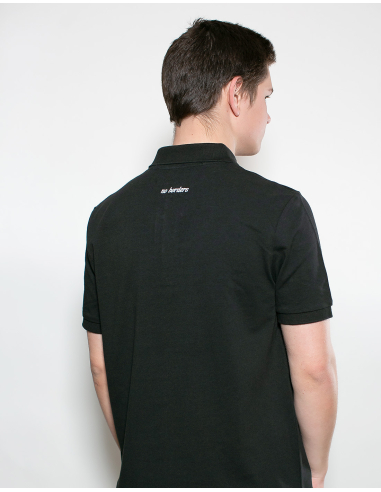 Kein Mensch ist illegal - No Borders - Polo - Black - @ No Borders
