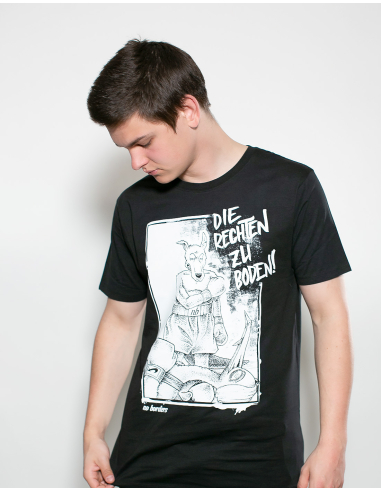 Die Rechten zu Boden - No Borders - T-Shirt - Black - @ No Borders