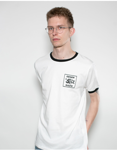 Gegen Nazis - No Borders - T-Shirt - White - @ No Borders