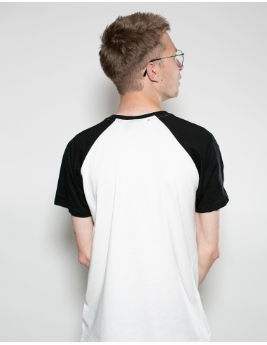 Mob Action - New Logo - T-Shirt - Raglan - White/Black - @ No Borders