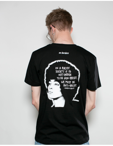 Angela Davis - No Borders - T-Shirt - Black - @ No Borders