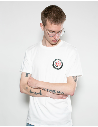 Fahrrad Antifa - No Borders - T-Shirt - Pocket Print - White - @ No Borders