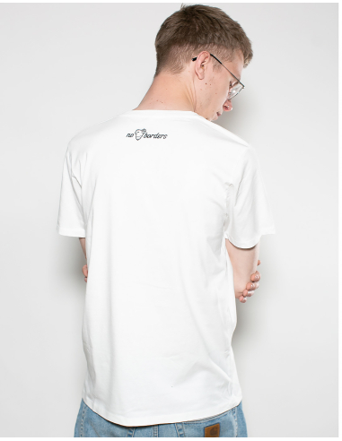 Fahrrad Antifa - No Borders - T-Shirt - Pocket Print - White - @ No Borders