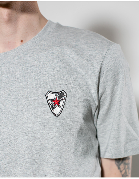 Roter Stern Leipzig - T-Shirt - Logo Stick - Grey