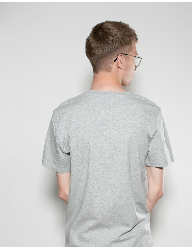 Roter Stern Leipzig - T-Shirt - Logo Stick - Grey - @ No Borders