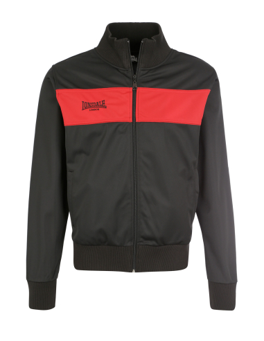 Lonsdale - Track Jacket - Alnwick - Black/Red - @ No Borders