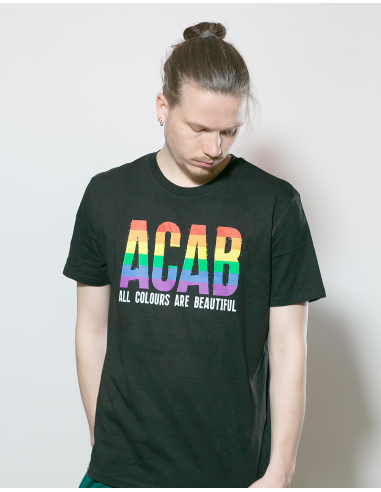 ACAB - All Colours Are Beautiful - No Borders - T-Shirt - Black - @ No Borders