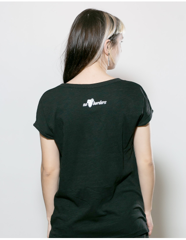 Refugees Welcome - T-Shirt tailliert - Black - @ No Borders