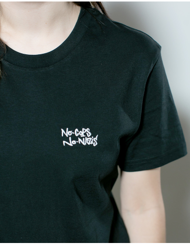 No Cops No Nazis - Mob Action - T-Shirt - Stick - Black - @ No Borders