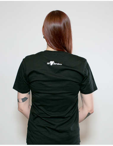 Kein Mensch ist illegal - No Borders - T-Shirt - Black/Yellow - @ No Borders