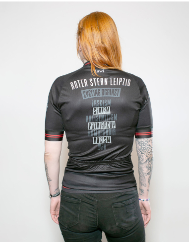 Roter Stern Leipzig - Radtrikot Kurzarm - Black/Red - @ No Borders