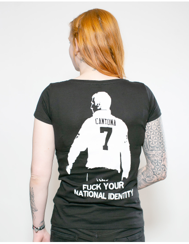Roter Stern Leipzig - T-Shirt fitted - Cantona - Black - @ No Borders
