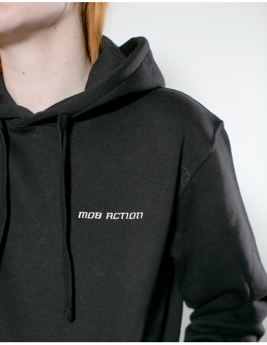 Mob Action Classic - Hoodie - Black/White - @ No Borders