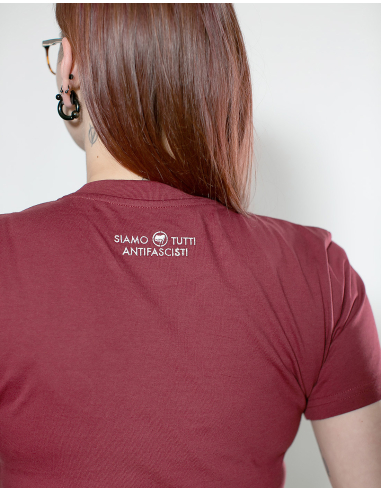Siamo Tutti Antifascisti - Mob Action - T-Shirt - Burgundy - @ No Borders