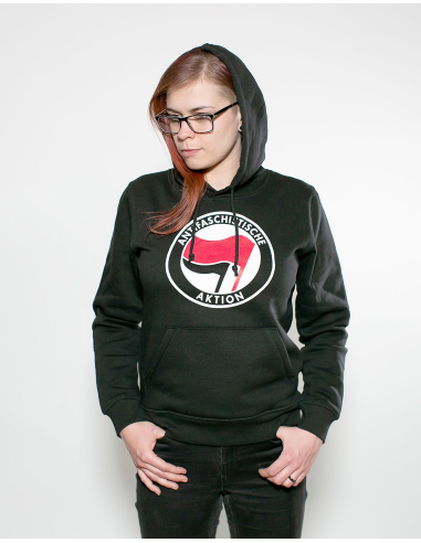 Antifa - No Borders - Hoodie - Black - @ No Borders