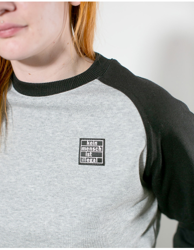 Kein Mensch ist illegal - No Borders - Sweater - Grey/Black - @ No Borders