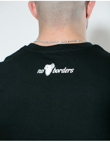 Fahrrad Antifa - No Borders - T-Shirt - Front Print - Black - @ No Borders