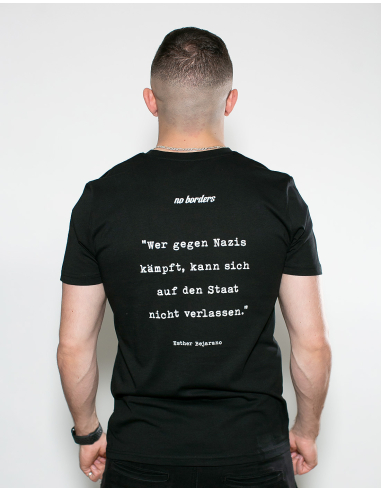 Wer gegen Nazis kämpft... - No Borders - T-Shirt - Black - @ No Borders