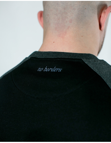 Kein Mensch ist illegal - No Borders - Sweater - Black/Dark Grey - @ No Borders