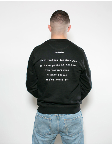Nationalism sucks - No Borders - Sweater - Black - @ No Borders