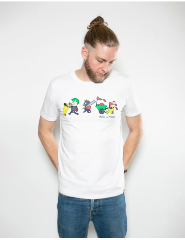 Riot Pigs - Mob Action - T-Shirt - White - @ No Borders