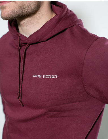 Mob Action Classic - Hoodie - Burgundy/White - @ No Borders