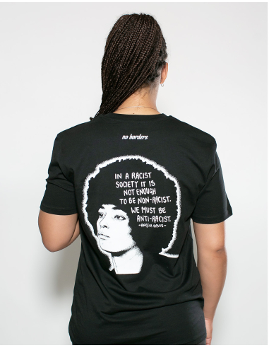 Angela Davis - No Borders - T-Shirt - Black - @ No Borders