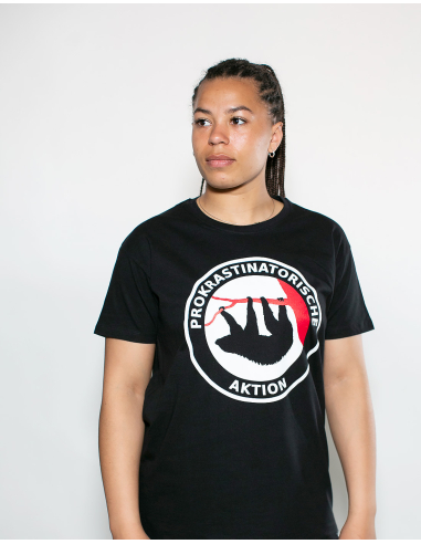 Prokrastinatorische Aktion - No Borders - T-Shirt - Black - @ No Borders