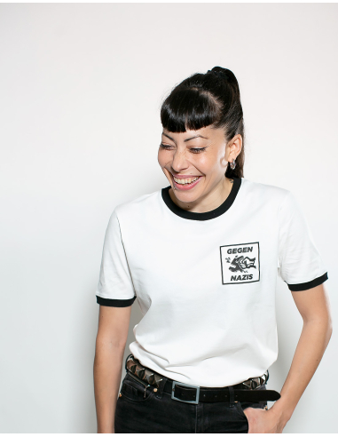 Gegen Nazis - No Borders - T-Shirt - White - @ No Borders