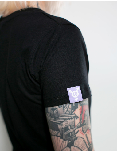 LGBTQ - Mob Action Classic - T-Shirt fitted - Black/Purple - @ No Borders