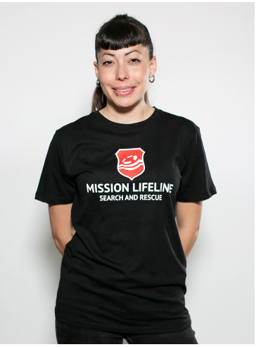 Mission Lifeline - SOLI T-Shirt - Front Print - Black - @ No Borders