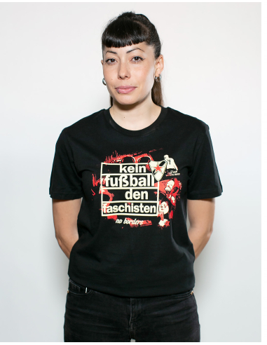 Roter Stern Leipzig - T-Shirt - Kein Fußball den Faschisten - Black - @ No Borders