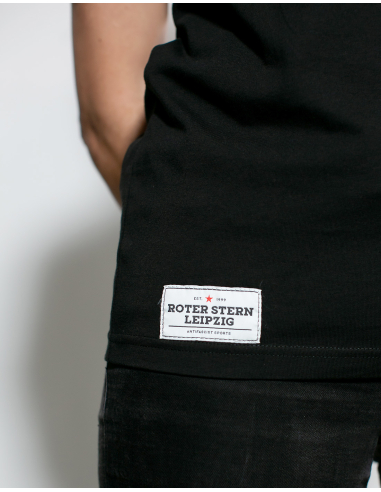 Roter Stern Leipzig - T-Shirt - Logo Stick - Black - @ No Borders