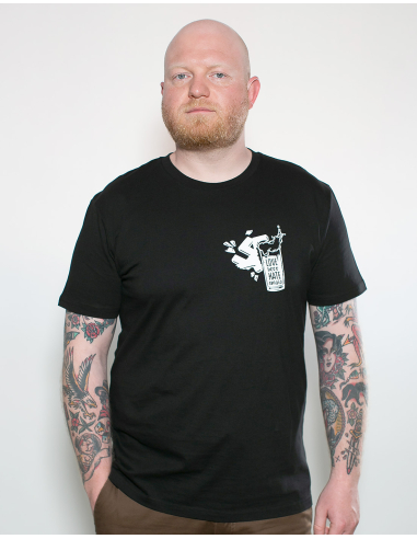 Love Beer Hate Nazis 2.0 - No Borders - T-Shirt - Black - @ No Borders