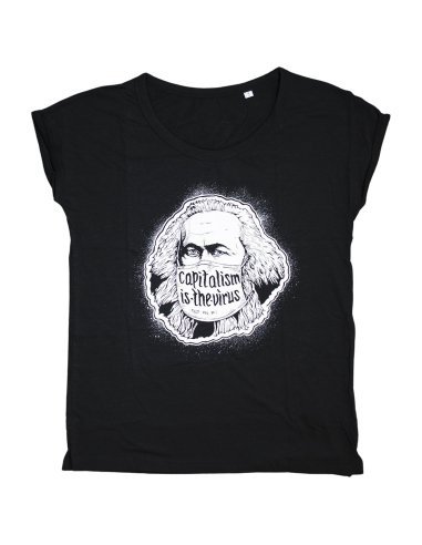 Capitalism Is The Virus - T-Shirt tailliert - Black - @ No Borders