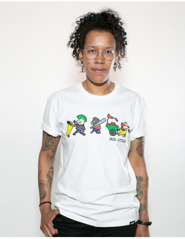 Riot Pigs - Mob Action - T-Shirt - White - @ No Borders