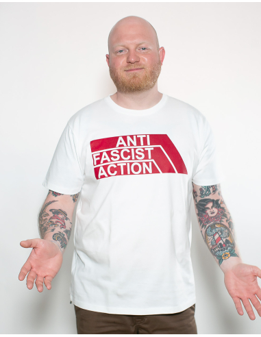 Anti Fascist Action - T-Shirt - True Rebel - Weiß/Rot - @ No Borders