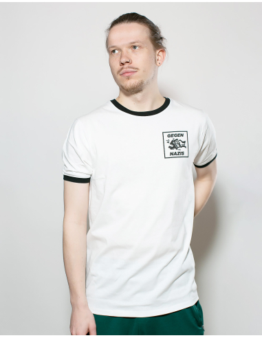 Gegen Nazis - No Borders - T-Shirt - White - @ No Borders