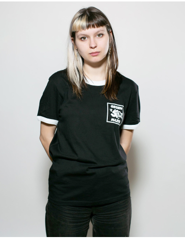 Gegen Nazis - No Borders - T-Shirt - Pocket Print - Black - @ No Borders