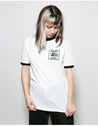 Gegen Nazis - No Borders - T-Shirt - White - @ No Borders