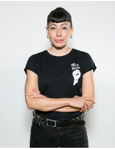 Angela Davis - No Borders - T-Shirt - Black - @ No Borders