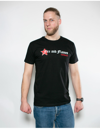 Fire and Flames - T-Shirt - Oldschool - Black - @ No Borders