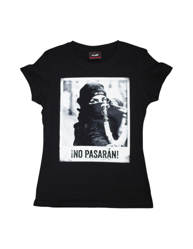 No Pasaran - Mob Action - T-Shirt tailliert - Black - @ No Borders