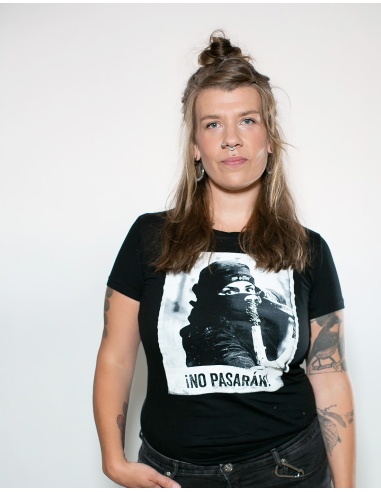 No Pasaran - Mob Action - T-Shirt tailliert - Black - @ No Borders