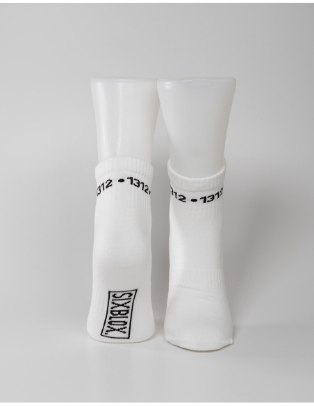 1312 - Sixblox - Quarter Socken - White - Circle
