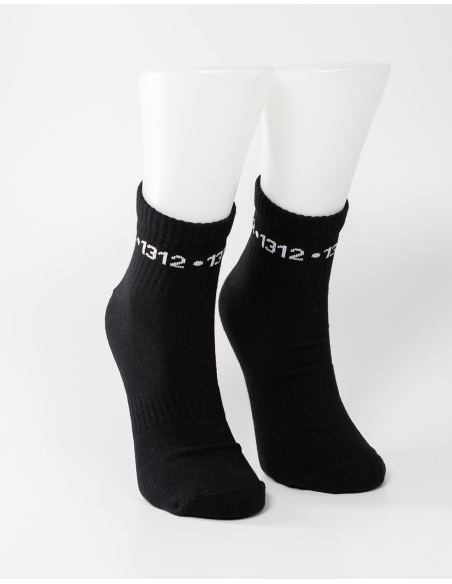 1312 - Sixblox - Quarter Socken - Black - Circle